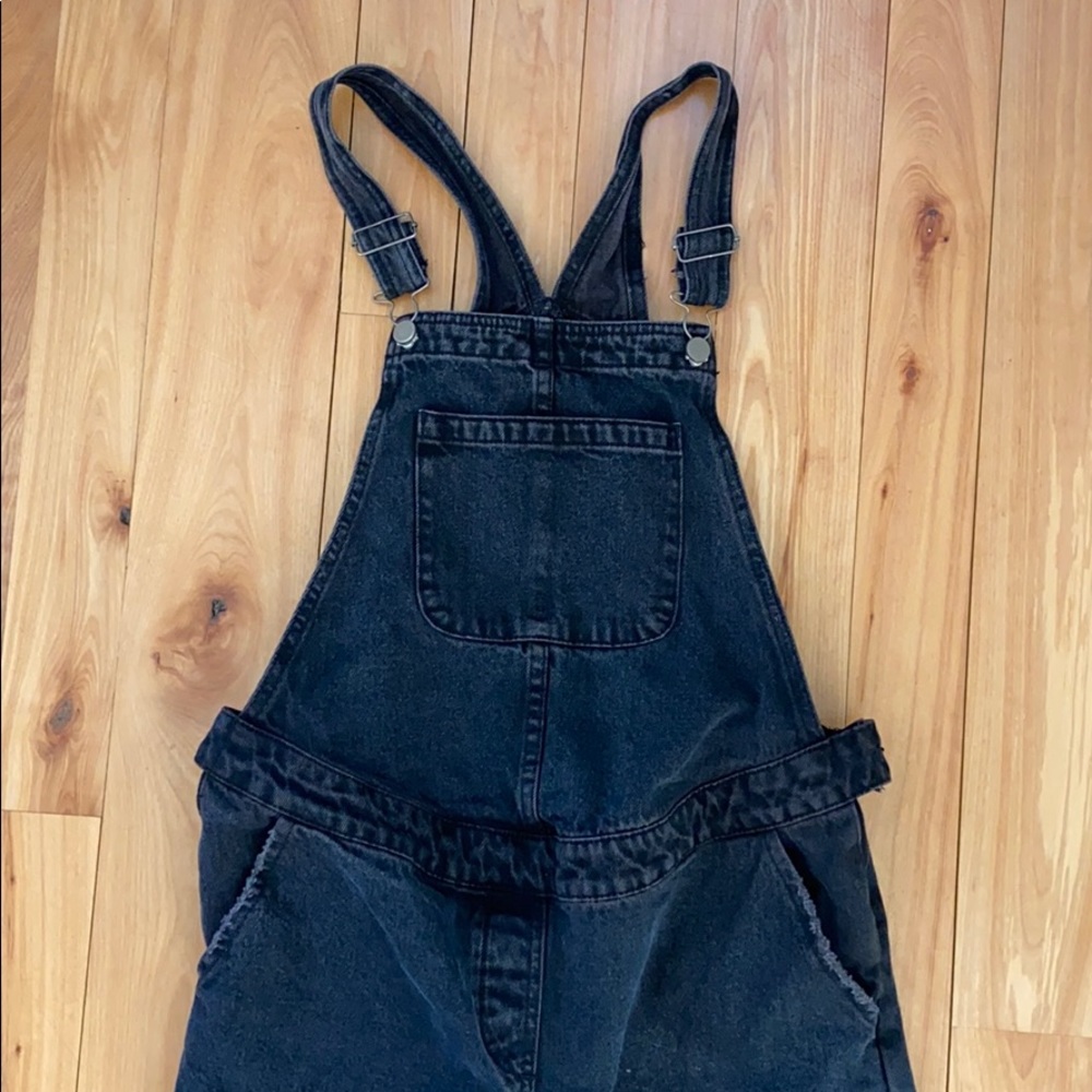 ASOS maternity black denim overalls UK size 10